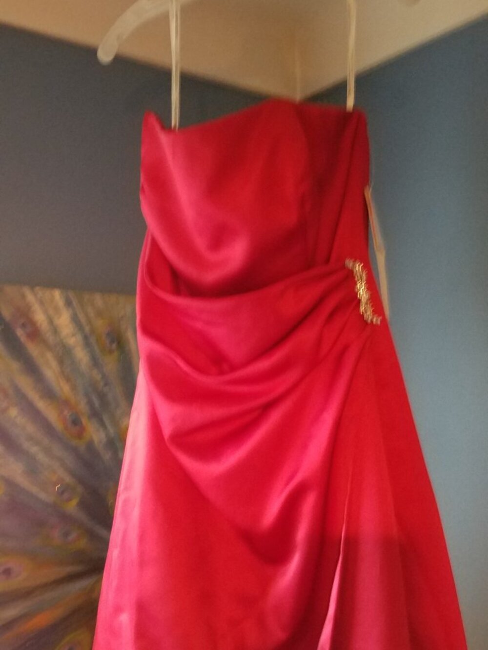 Ladies Red Dress size 14 NWT Davids Bridal Dress